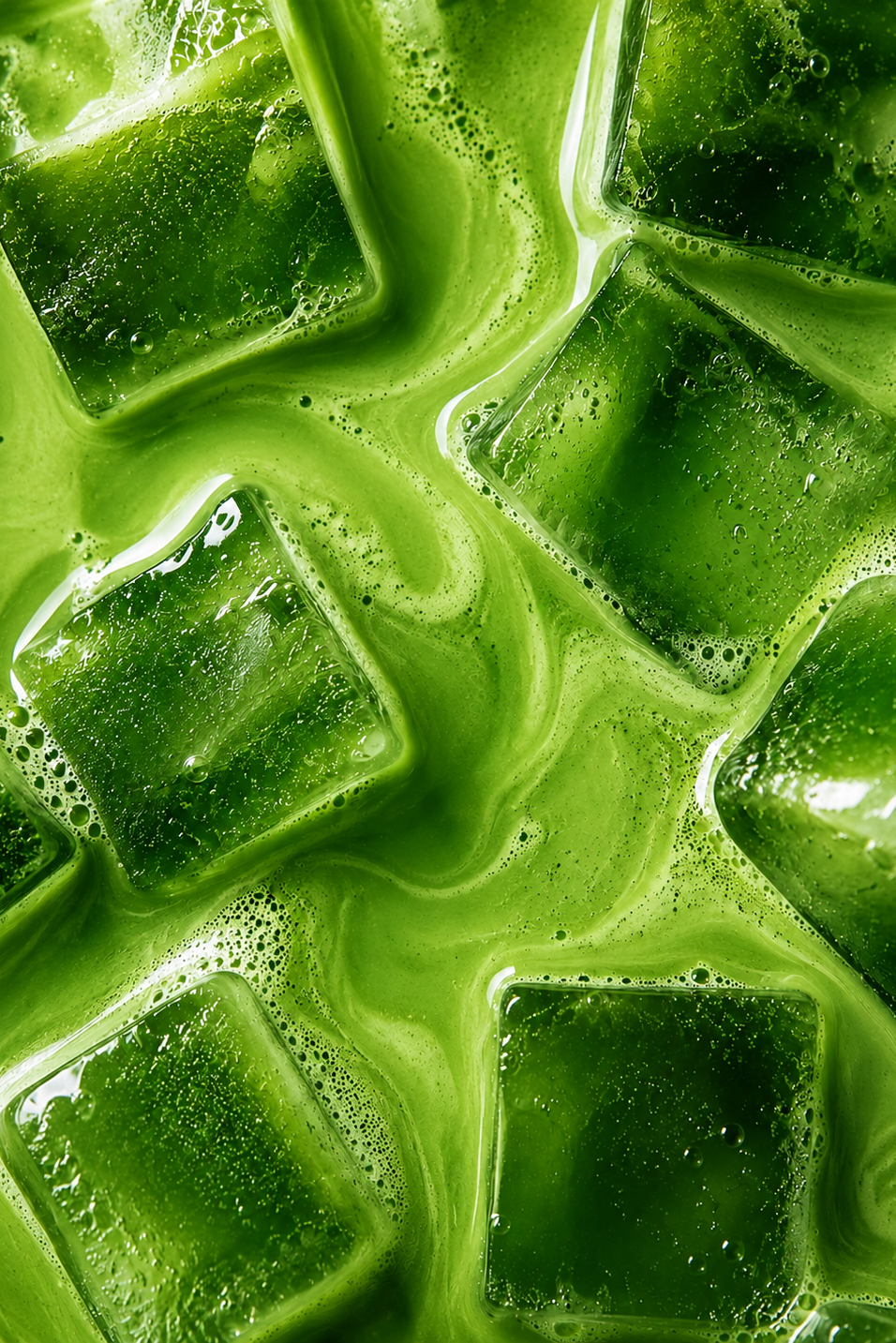 Iced ceremonial matcha providing sustained natural energy and focus. Premium ceremonial matcha delivering smooth energy without crashes or jitters.